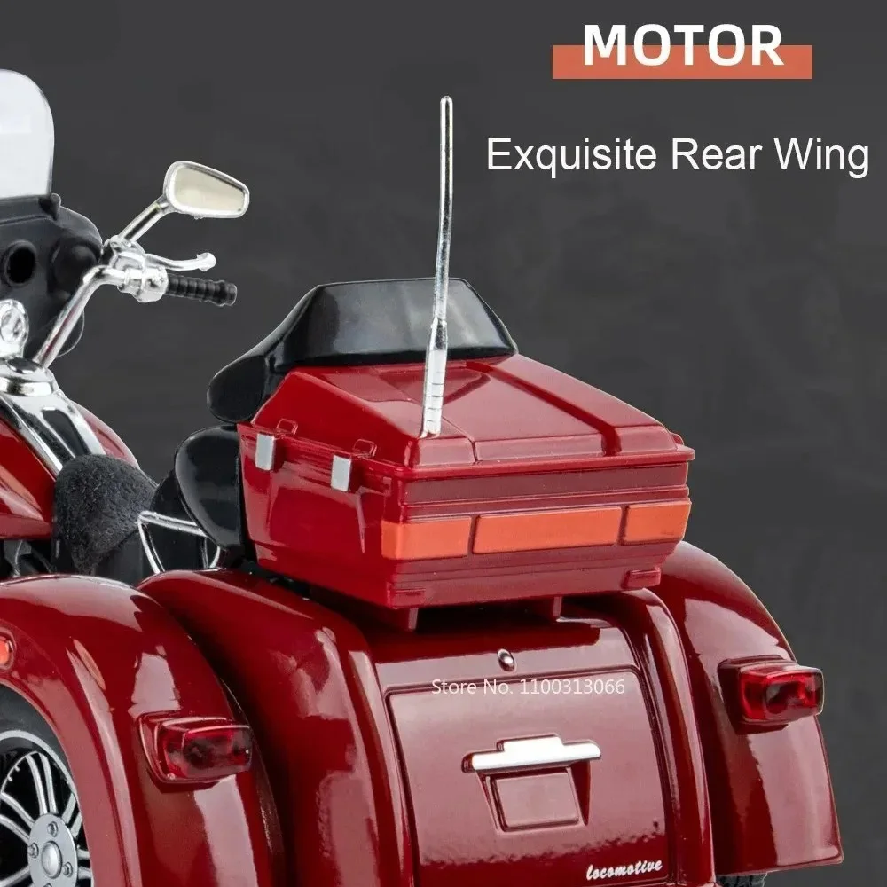 1:9 스케일 가와사키 닌자 H2R 모터 삼륜차 모터사이클 장난감 모델카 라이트 음악 미니어처 차량 소년용 축제 선물