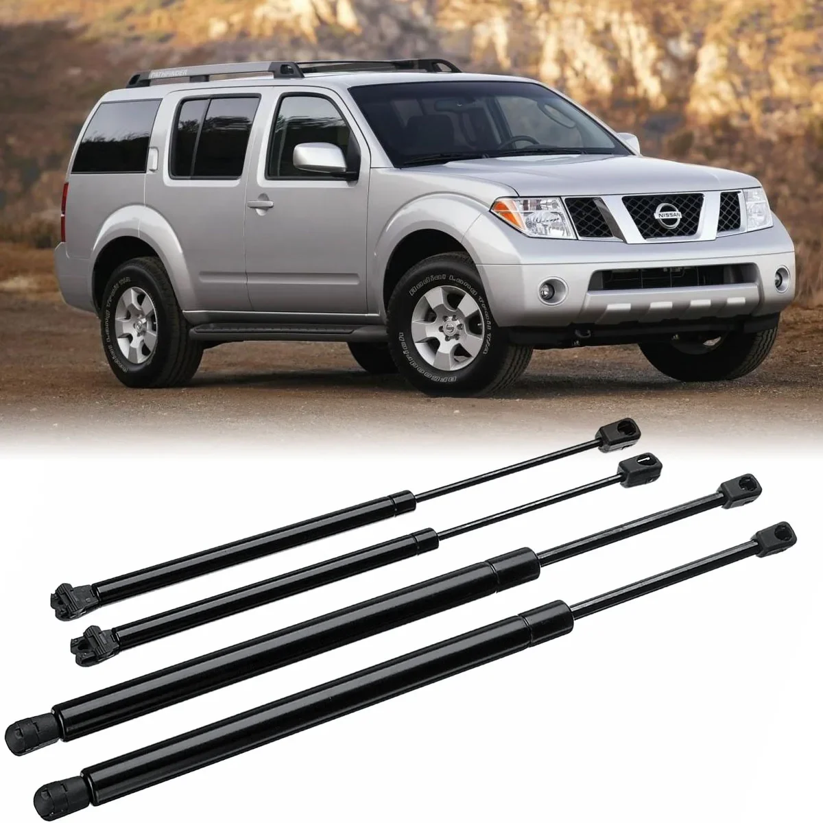 

4PCS Rear Window Tailgate Trunk Boot Gas Struts Support Lift Bar For Nissan Pathfinder R51 2005 2006 2007 - 2012 Car Accessories