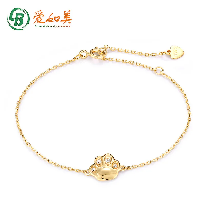 

Light Luxury 18K Gold PT950 Platinum Silver Plated 7-layer Gold Cute Soft Kitten Paw Bracelet, Kitten Hand Accessory