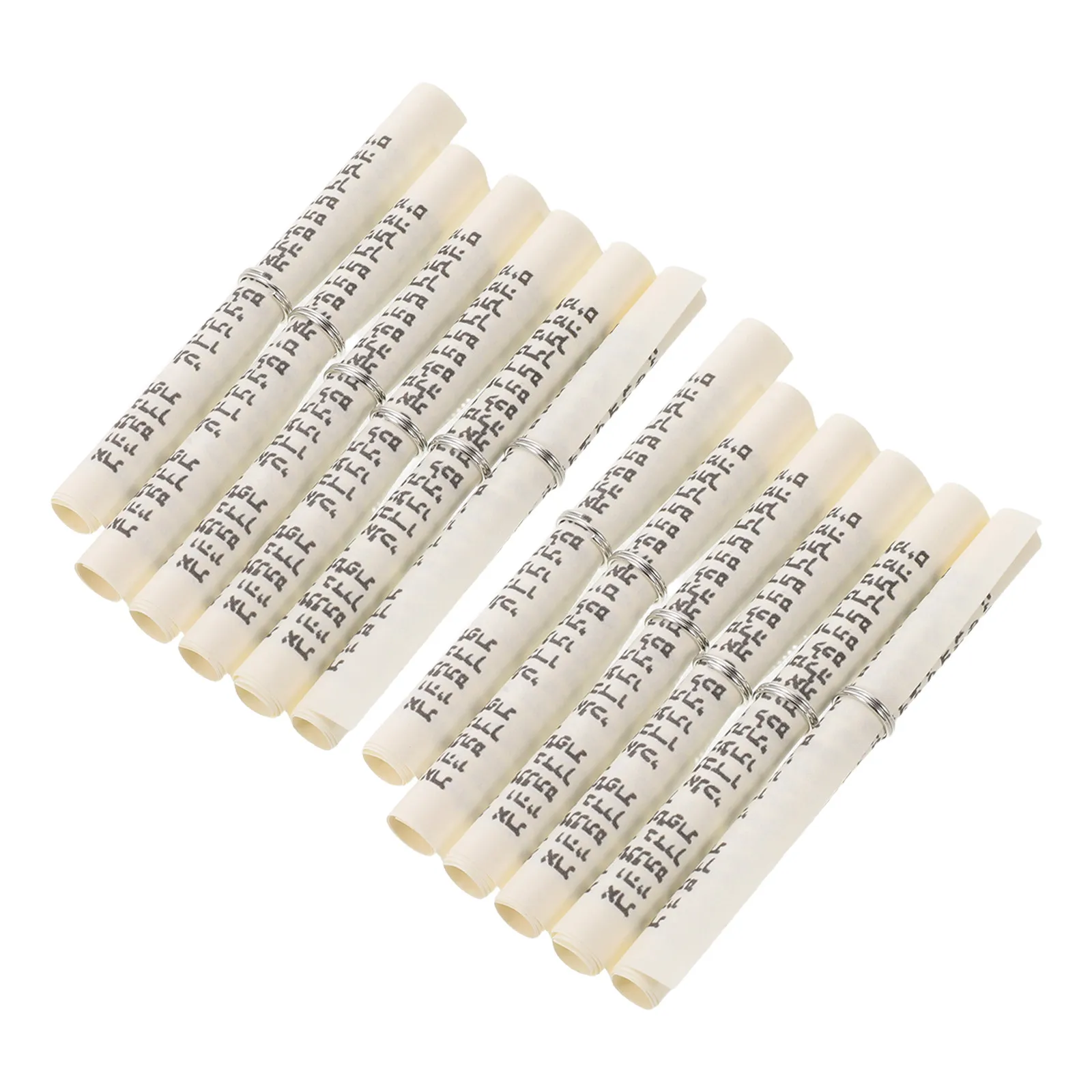 15 Pcs Parchment Paper Blessing Scroll Jewish Decorations Hebrew Artwork Door Mezuzah Ornament