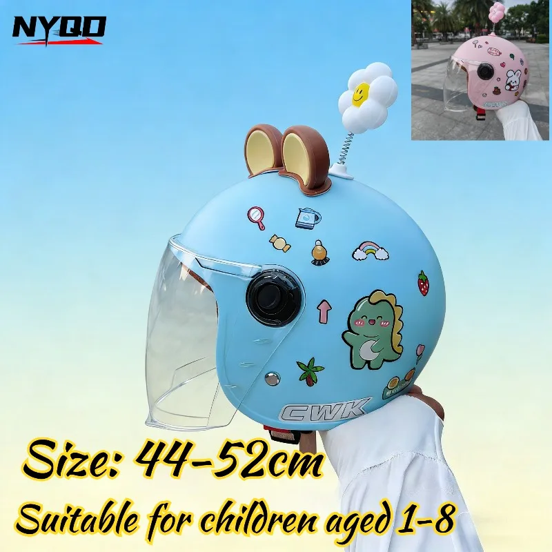 

Kids Motorcycle Helmet Toddler Electric Scooter Winter Warm Thicken Cotton Liner Windproof Anti-Fog for Age 1-8 Boys Girls