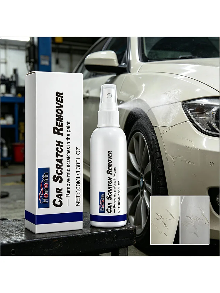 Spray do usuwania rys na lakierze samochodowym, naprawa rys, usuwanie zawirowań, przywracanie gładkości, poprawa wyglądania powierzchni, ochrona przed zabrudzeniami. — 2