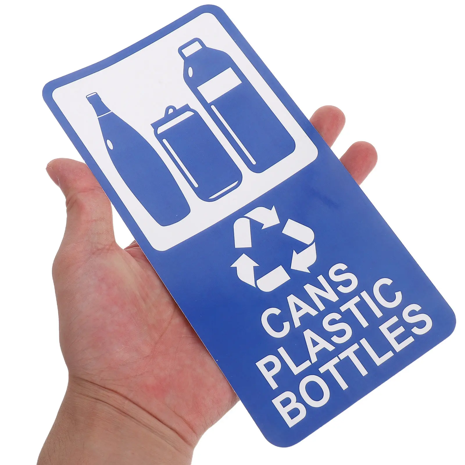 6Pcs Recycling Bin Decals Self Adhesive Waterproof Vinyl Stickers for Trash Cans Eco Sorting Labels Schools Offices Communities