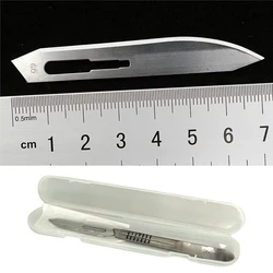 NO.60 balde Stainless Steel Blades with Handle for Lab,Animal Anatomy,Carving,DIY Craft,Food Paper Material Cutting  ,have Box