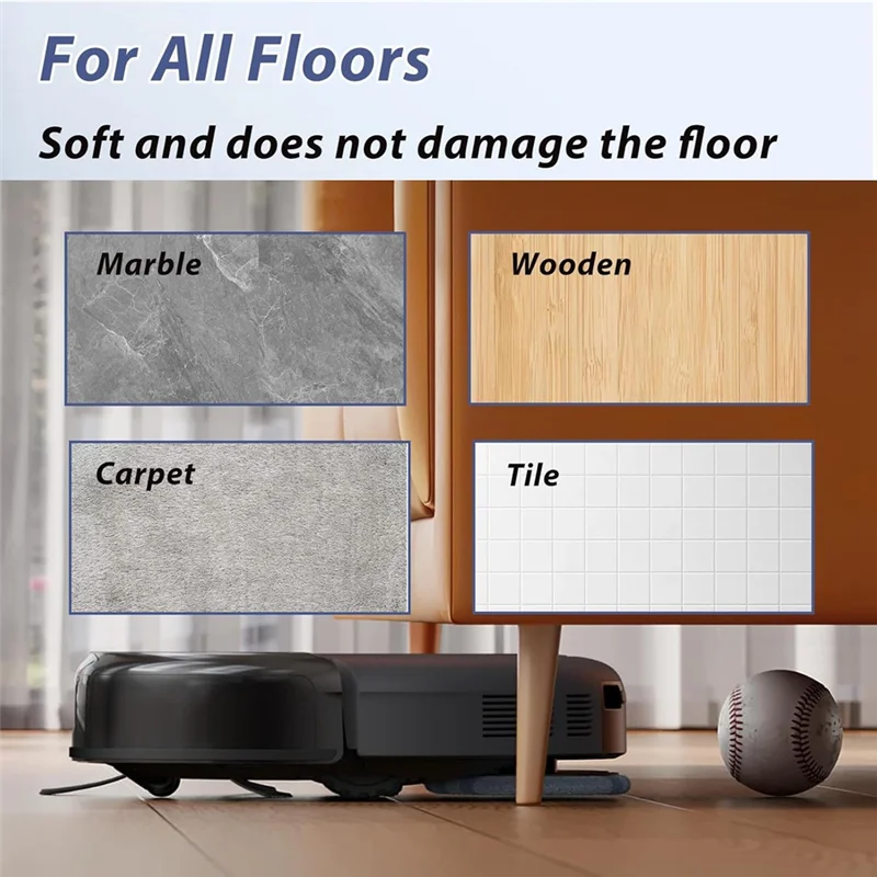 A59E-8 قطعة وسادات ممسحة ناعمة قابلة للغسل وإعادة الاستخدام لـ Eufy Omni C20 جهاز آلي لتنظيف الأتربة ممسحة قماش