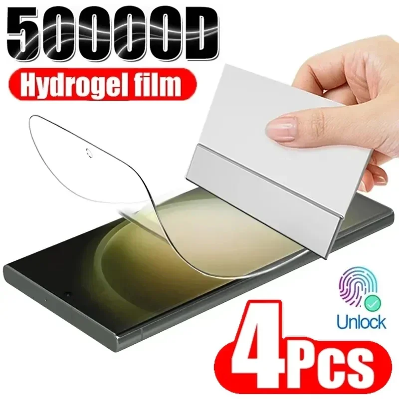 

4Pcs Hydrogel Film for Samsung S23 S22 S21 S24 Ultra S20 FE S8 S9 S10 Plus Screen Protector for Galaxy Note 20 Ultra S10E 10Plus