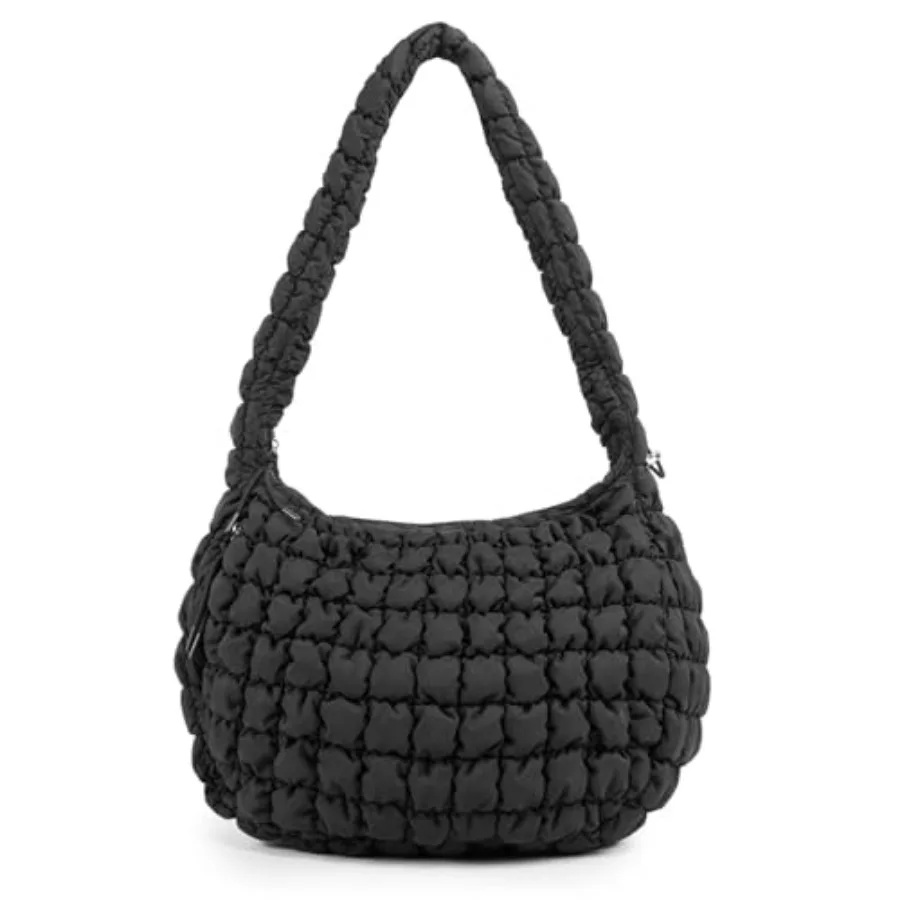 

Large Quilted Tote Bag Puffer Purse Quilted Crossbody Bags for Women with Adjustable Strap