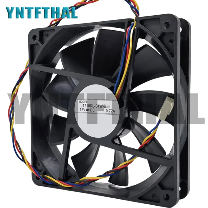 New 4710KL-04W-B56 120x120x25MM  DC 12V 0.72A Four Wire Cooling Fans