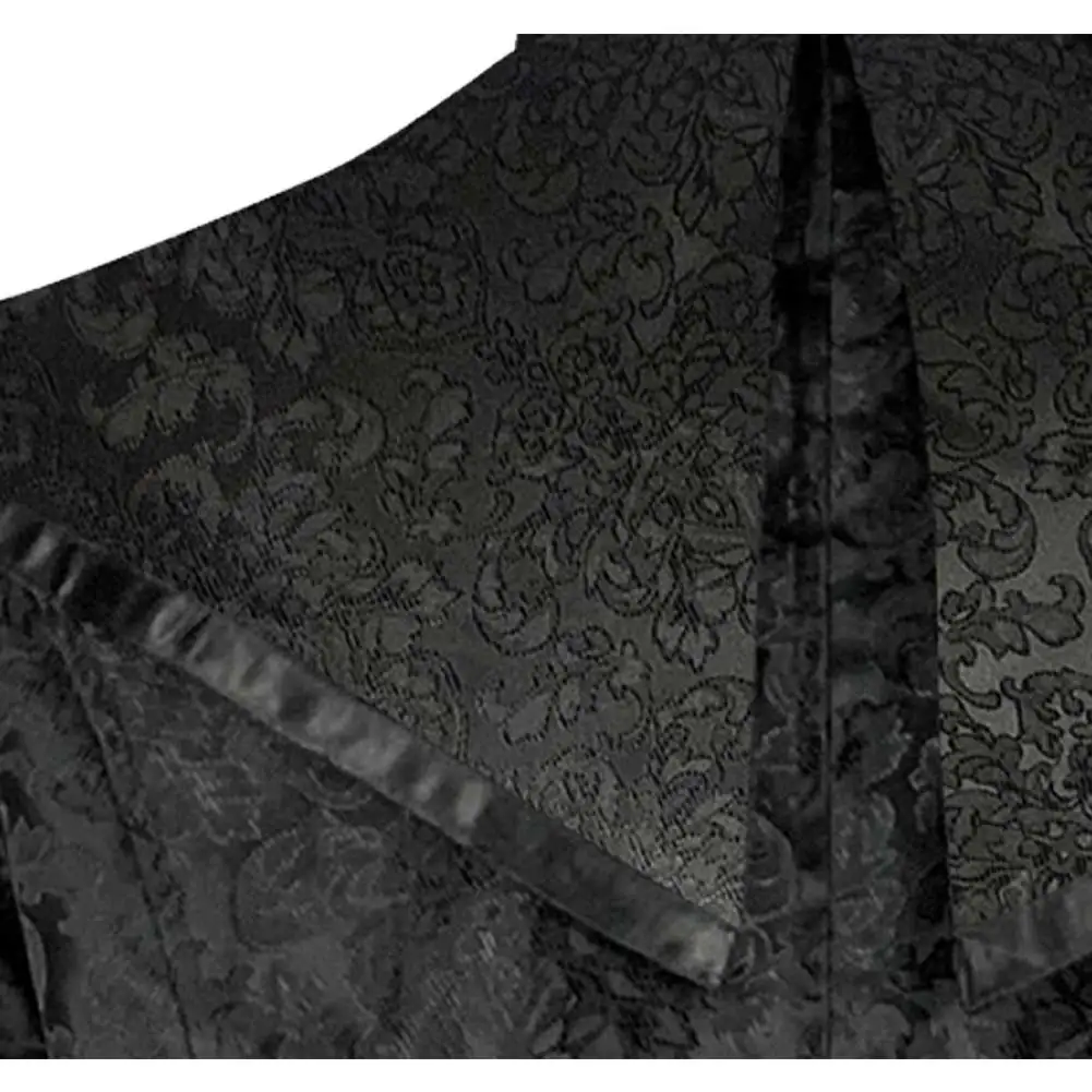 Disfraz de mago Medieval para hombre, abrigo largo negro, gabardina Punk aristocrática gótica Retro, misionero oscuro, juego de rol, Carnaval de Halloween