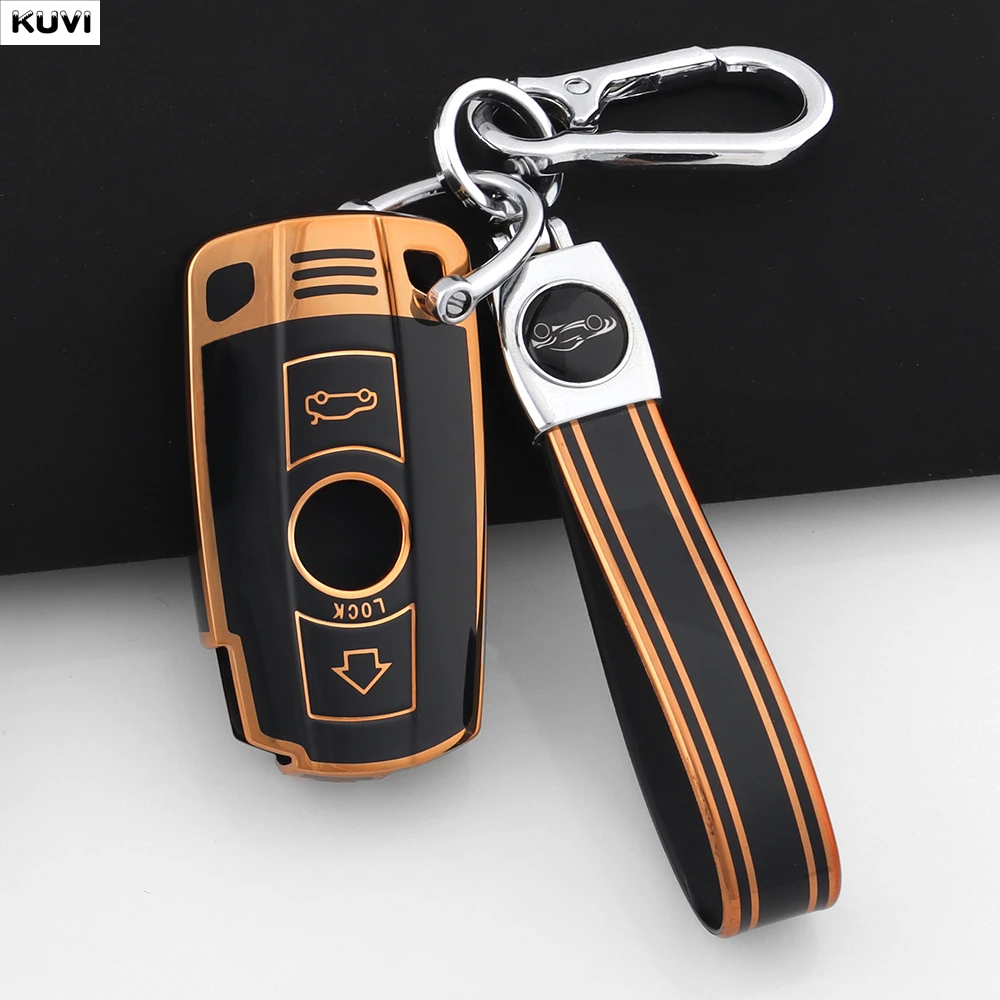 Modische TPU-Autoschlüsselhülle für BMW E90 E60 E70 E87 3er 5er 6er Serie M3 M5 X1 X5 X6 Z4 E71 E72 E88 E89 E91 E92 Schlüsselanhänger-Schutz