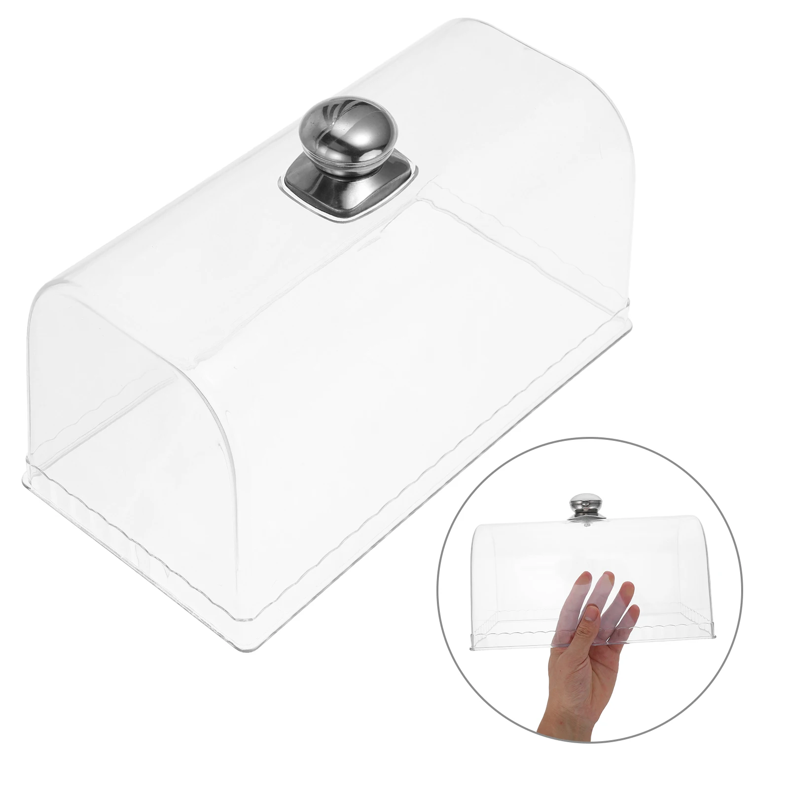 

Clear Plastic Cake Dome Cover Food Lid for Cakes Pastries Snacks Plate Cover Home Bakery Outdoor Picnic Reusable Food Display