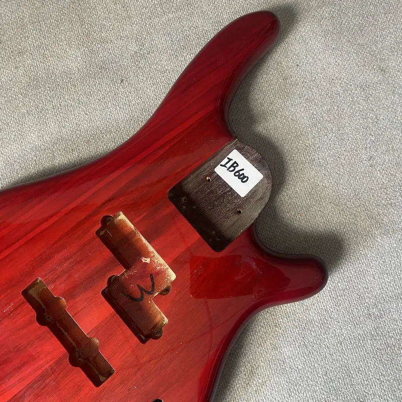 IB600 Custom Order Red Color 5 Or 6 String Electric Guitar Bass Body Solid Wood Active PJB Pickups Replace DIY Part