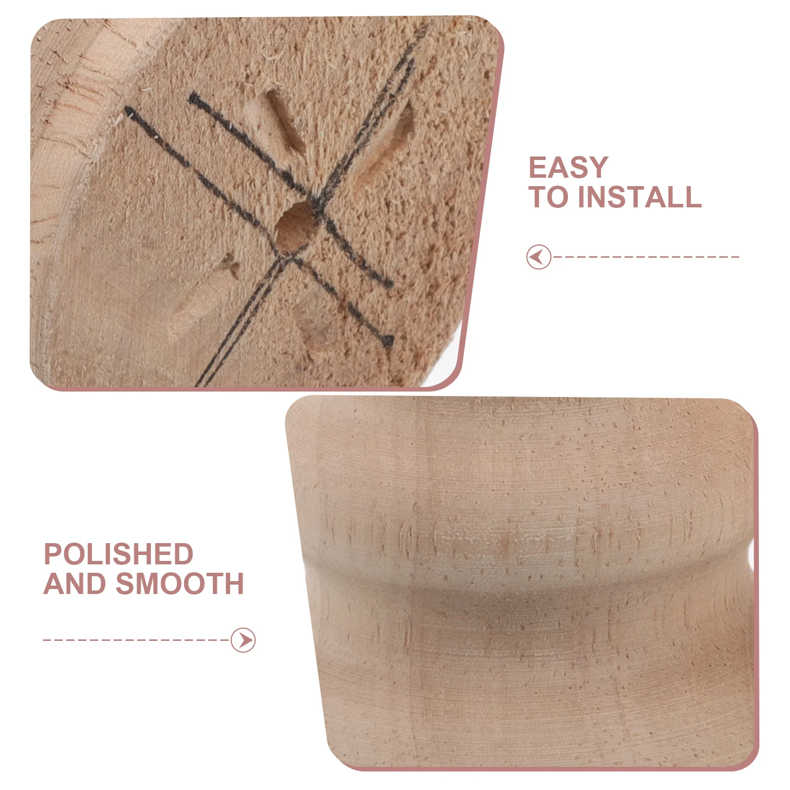 2 قطعة أرجل الخشب الصلب 3 "أقدام خشبية بسيطة ل أريكة طاولة القهوة حامل مضمد خزانة عثمانية خزانة الكتب خشب صلب قوي #4