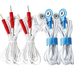 Electric Shock Wires Cable Replacement Electrode Lead For EMS Muscle Stimulator Tens Massager Pulse Digital Electrode Gloves