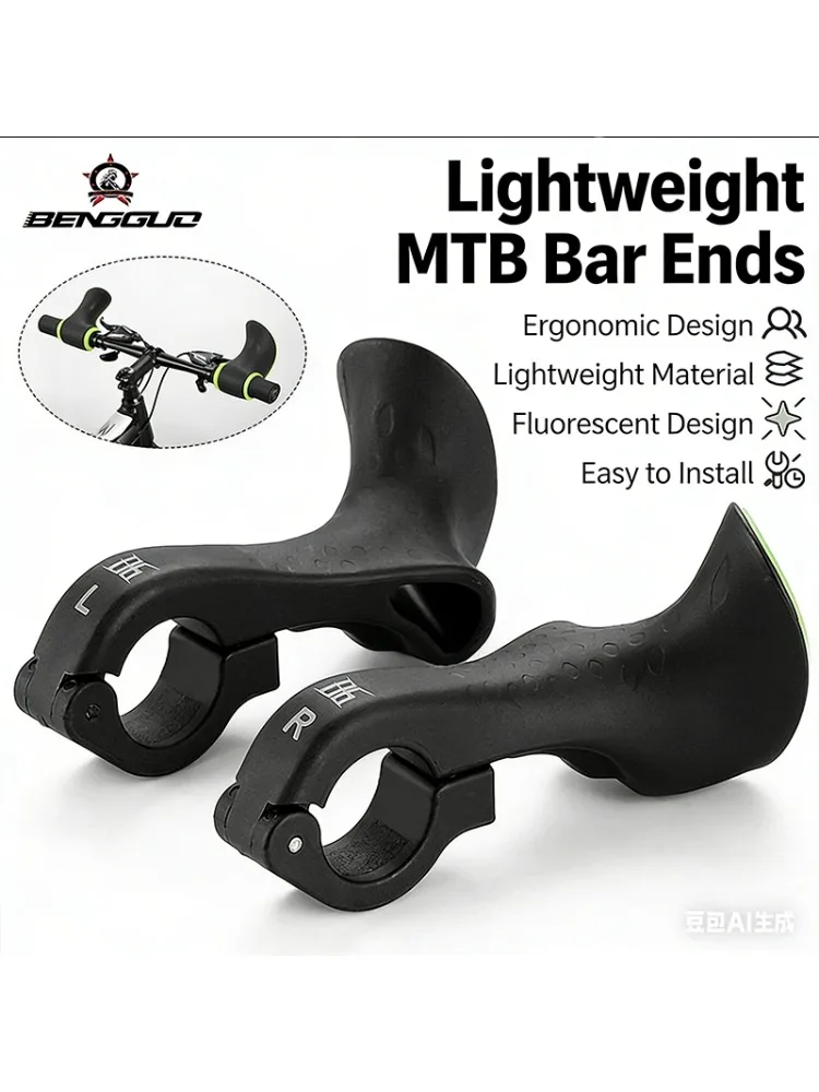 AliExpress NONE Mountain Bike Handlebar Ends Ergonomic Design Bicycle Inner Bar Ends 22.2mm Bicycle Inner Handlebar Grips Cycling Accessories