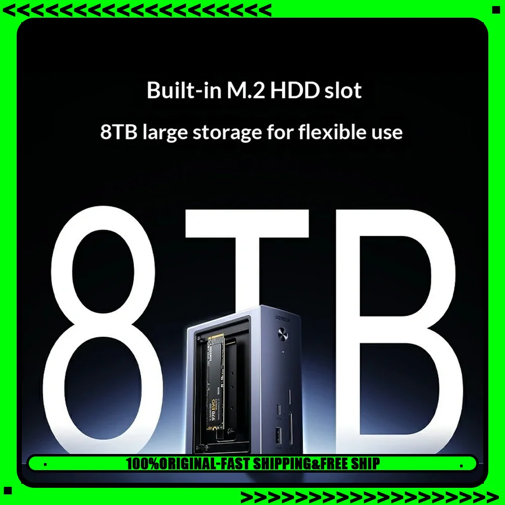 UGREEN CM923 55735 10-in-1 USB-C Docking Station with M.2 SSD Enclosure 4K 60Hz HDMI 100W PD
