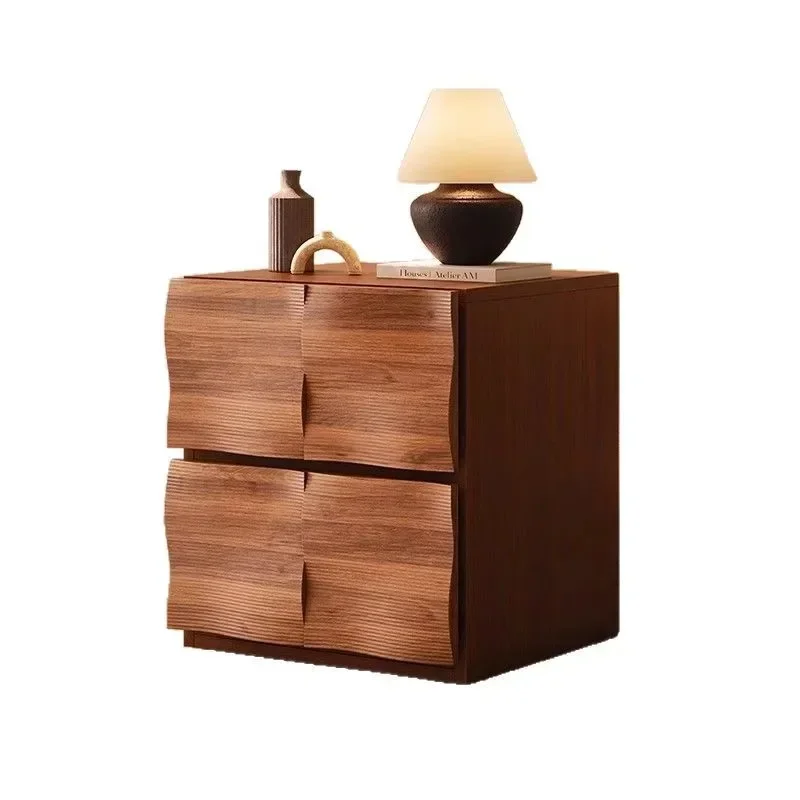 French medieval style living room solid wood storage drawer cabinet floor multi-function free combination ripple cabinet module