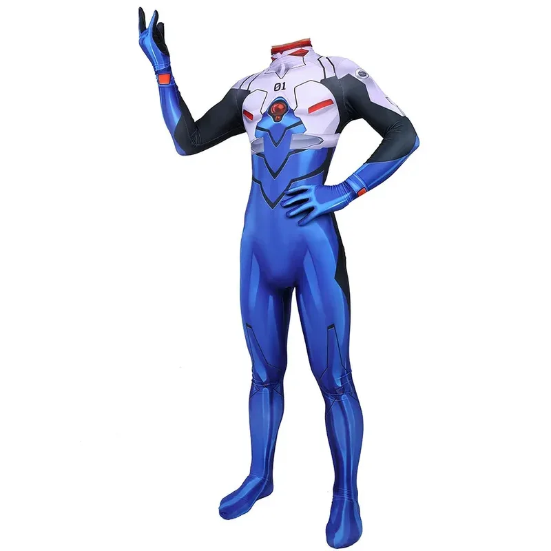 

CyAnime EVA Ikari Shinji косплей супергерой спандекс зентай боди EVA Ikari Shinji костюм для мальчиков наряд костюм на Хэллоуин Adul