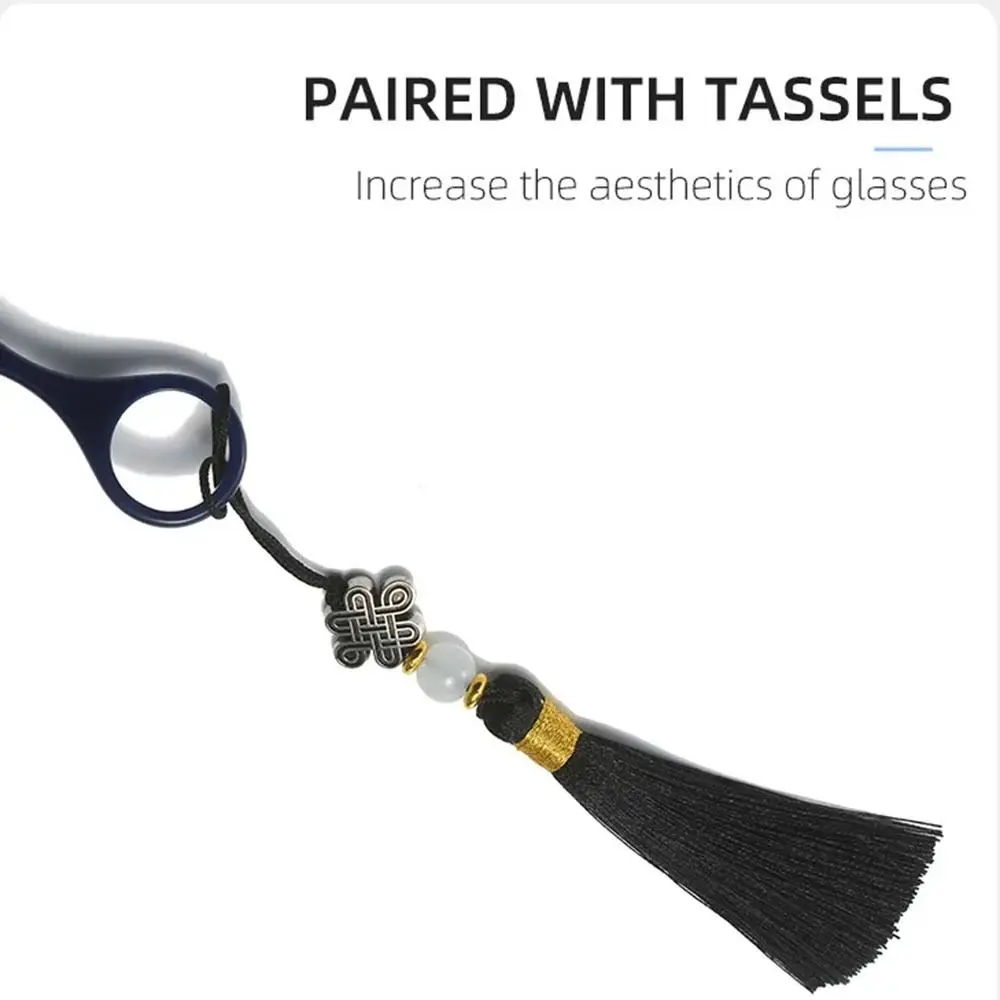 Compact Anti-loss Reading Glasses Handheld Foldable Magnifying Glasses Chinese Knot Durable Necklace Readers Women Men