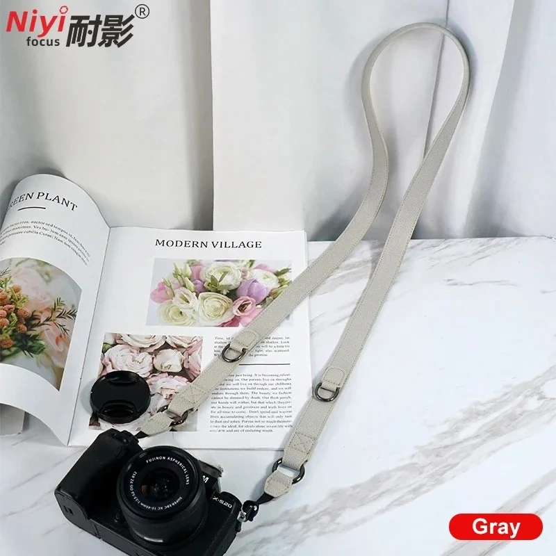 Camera Leather Shoulder Strap Suitable For Canon Fujifilm Nikon Sony Leica Pentax Panasonic SLR DSLR Mirrorless Camera