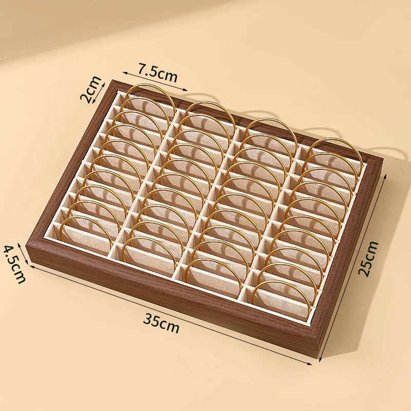 Black walnut 40-digit bracelet watch tray bracelet jewelry tray bracelet live stream stall display props