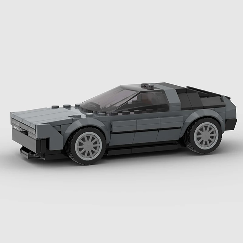 DeLorean DMC-12 MOC Car Speed Champions Super Race F1 Technical Vehicle model Building Block Racing Brick Christmas Gift City