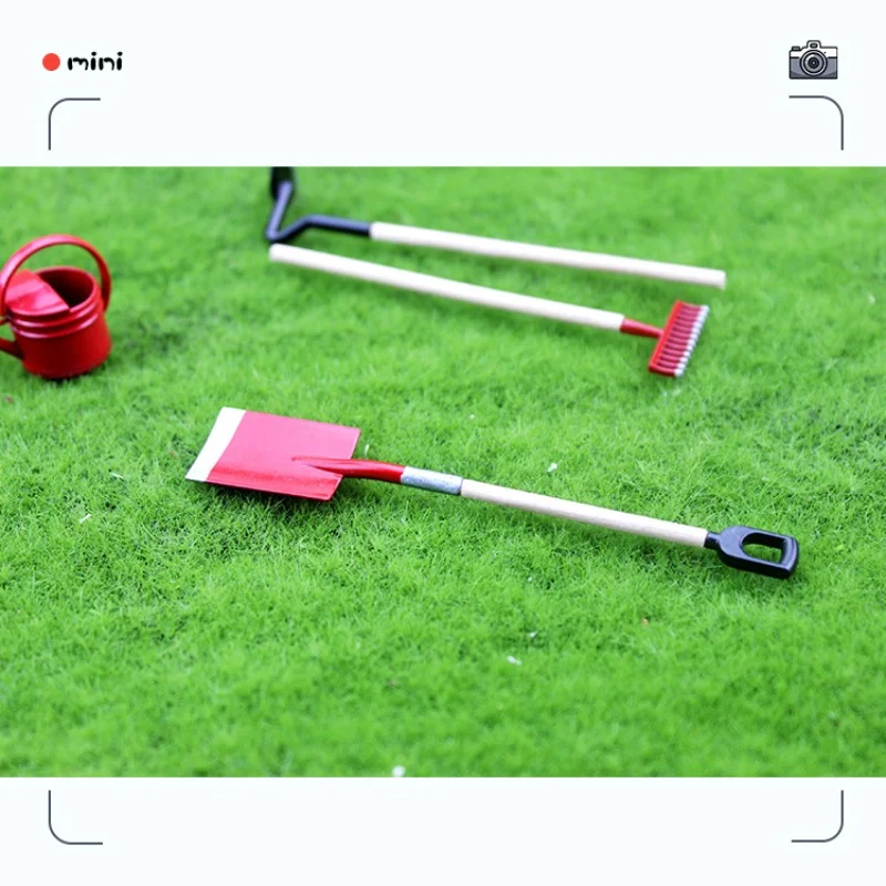 Ob11 Play House Shovel Rake Toys Miniature Dollhouse Furniture Items Mini Stuff Farming Tools Dolls House Decoration Accessories