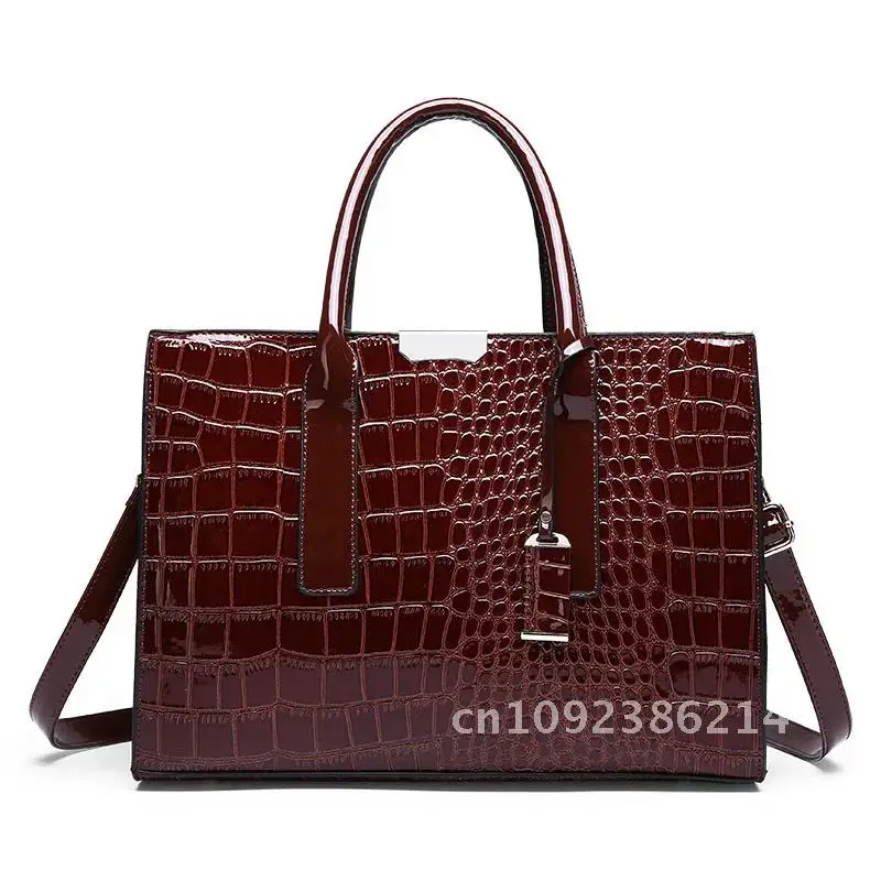 

Women Handbags Large Tote Bags Adjustable Strap Top Handle Crocodile Capacity Print Bag Crossbody Work Travel Purse Gift Bags