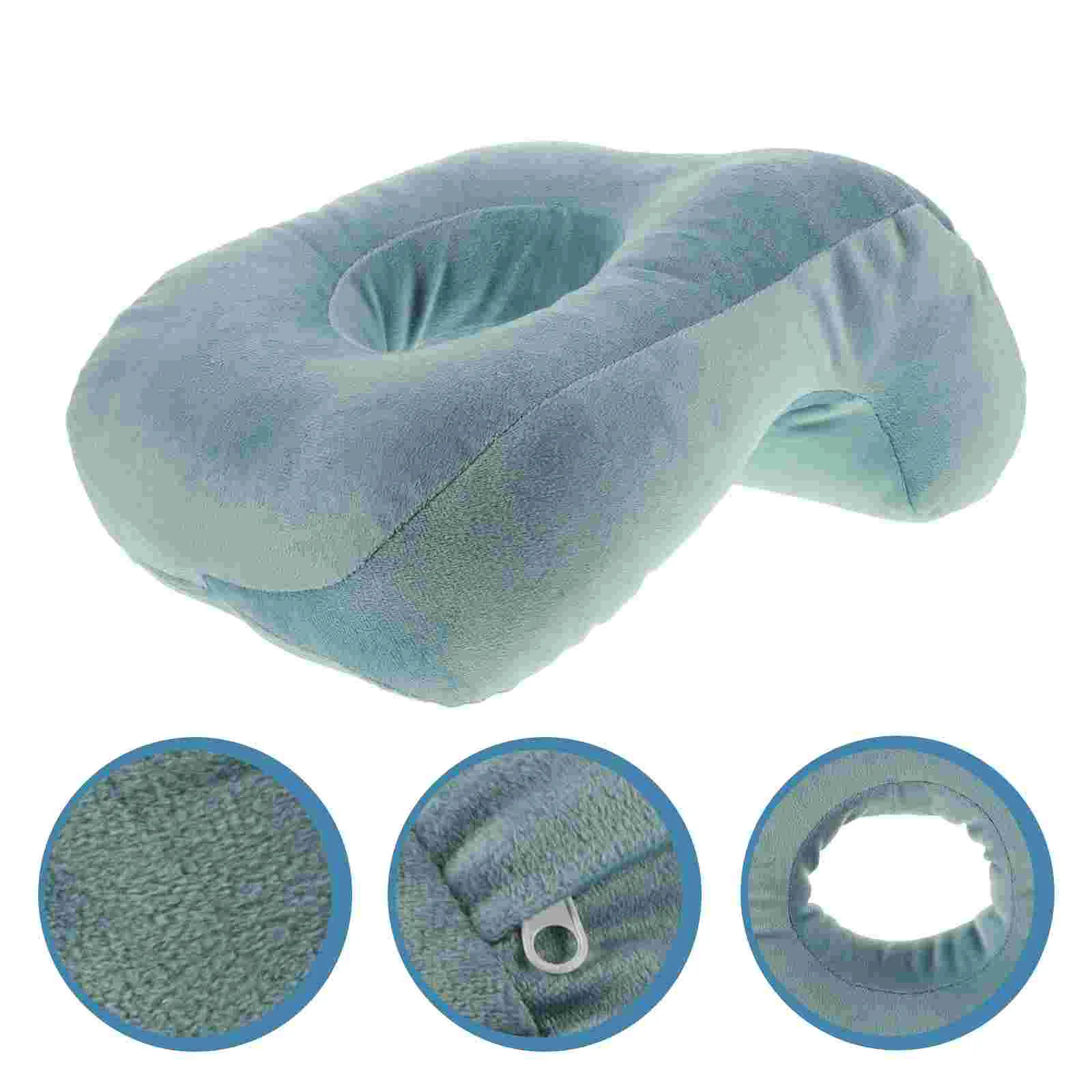 

Pillows for Bed Sleeping Eye Surgery Face down Massage with Hole Sponge Sky-blue Stomach Travel