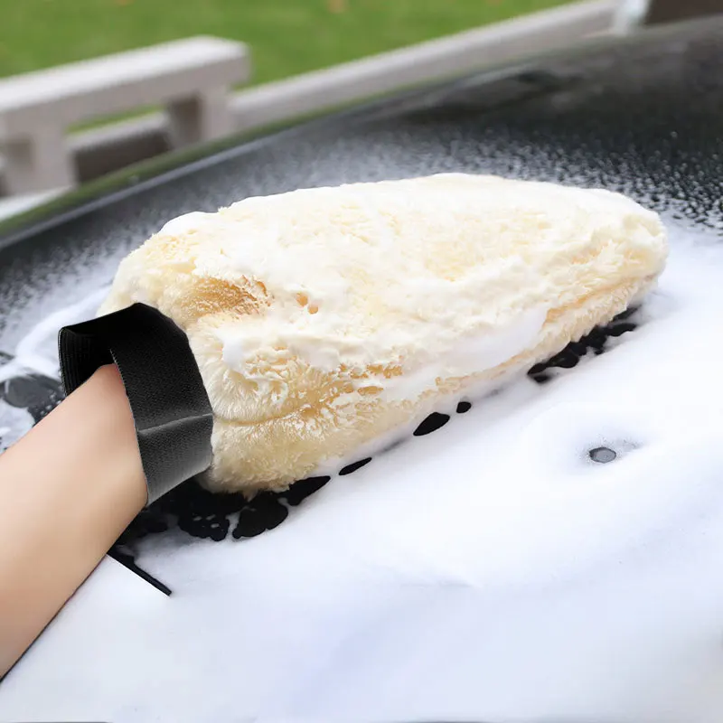 1pc grenz überschreitende spezielle Auto wasch-und Schönheits handschuhe doppelseitige Imitation