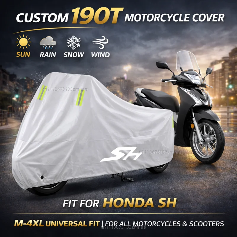 

Чехол для скутера HONDA SH125 SH125i SH300 SH300i SH 125 150i SH 300 300i, водонепроницаемый, сверхпрочный, для улицы, защита от дождя, пыли и солнца