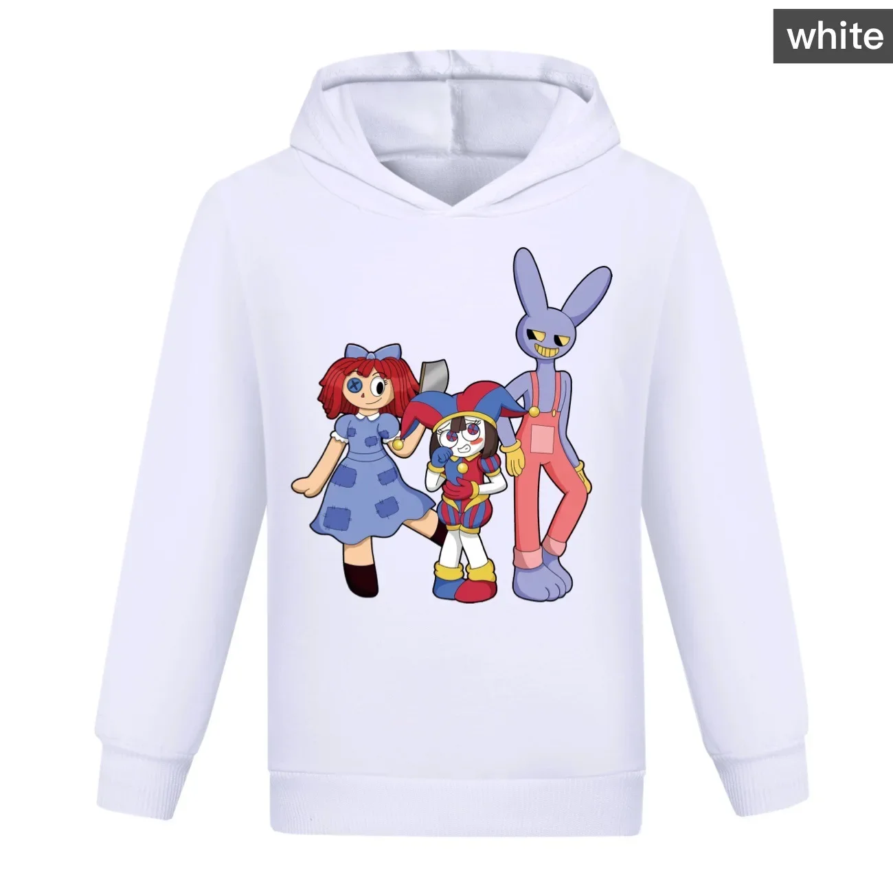 Boys Pullover Coats Cartoon The Amazing Digital Circus Hoodie Kids Pomni Jax Clothes Girls Hooded Sweatshirts Children Outerwear