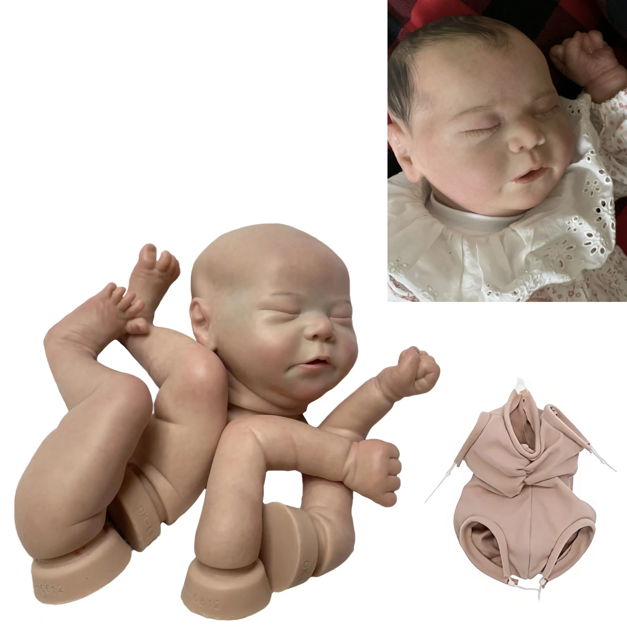 20-22 Inch Chase Solid Silicone Bebes Rerbon de Silicona Painted or Unpainted Doll Kits Handmade Lifelike Doll Unassembled