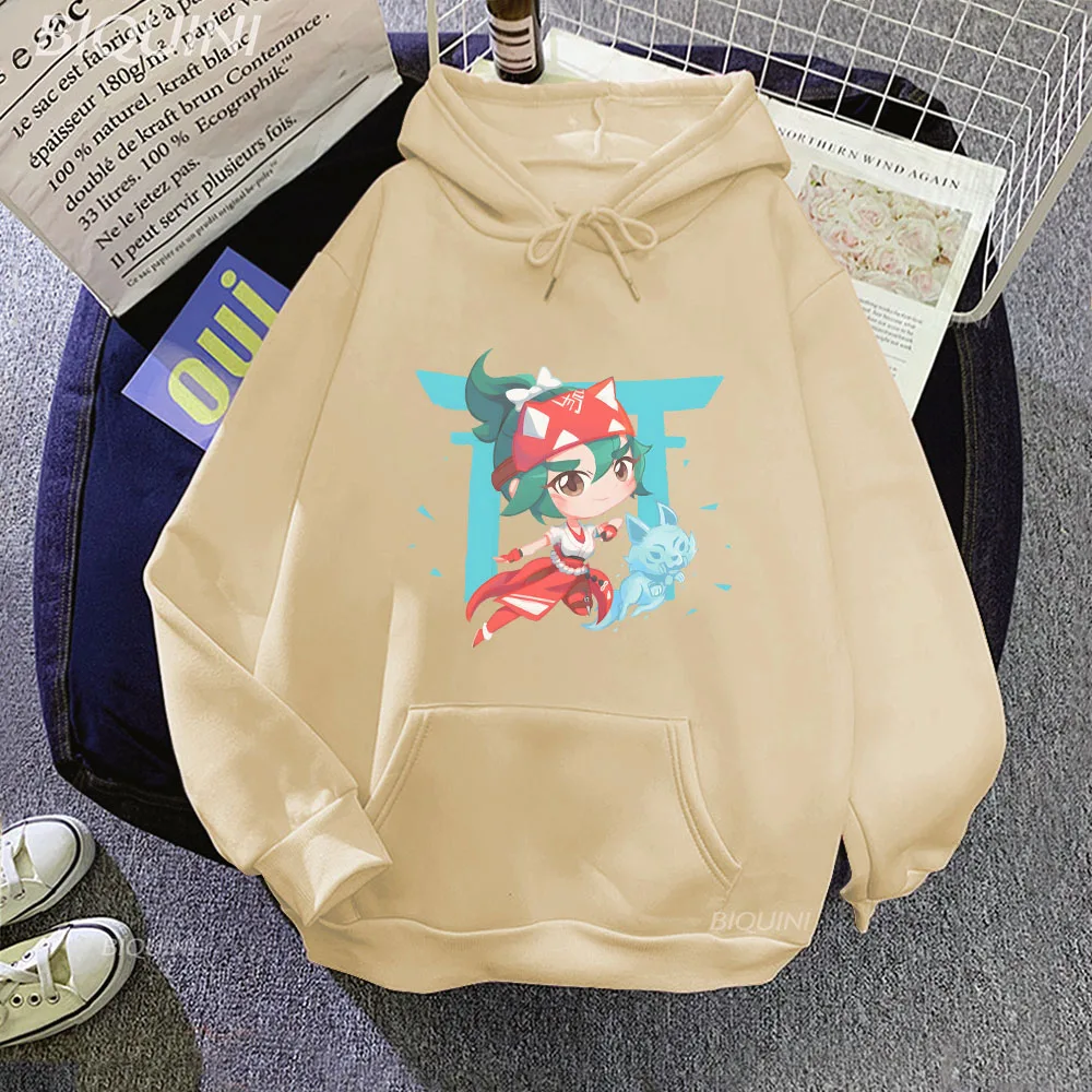 Anime Overwatch 2 Kawaii Kiriko Printed Hoodies Hot Game Anime Winter Man Women Hoodie Spring/Autumn Unisex Sweatshirt Sudaderas