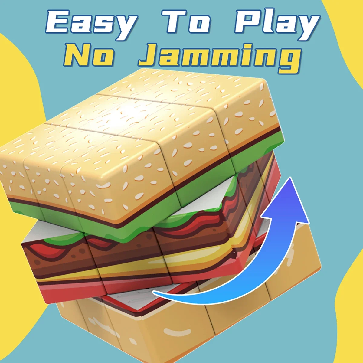 Zauberwürfel 3x3x3 3D UV-Puzzle professionelle glatte Geschwindigkeit Hamburger Stressabbau-Spiel Kinderspielzeug Geschenk