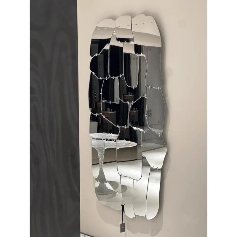 Light luxury, special-shaped full-length mirror is irregular, full-length mirror clothing store hangs acrylic.
