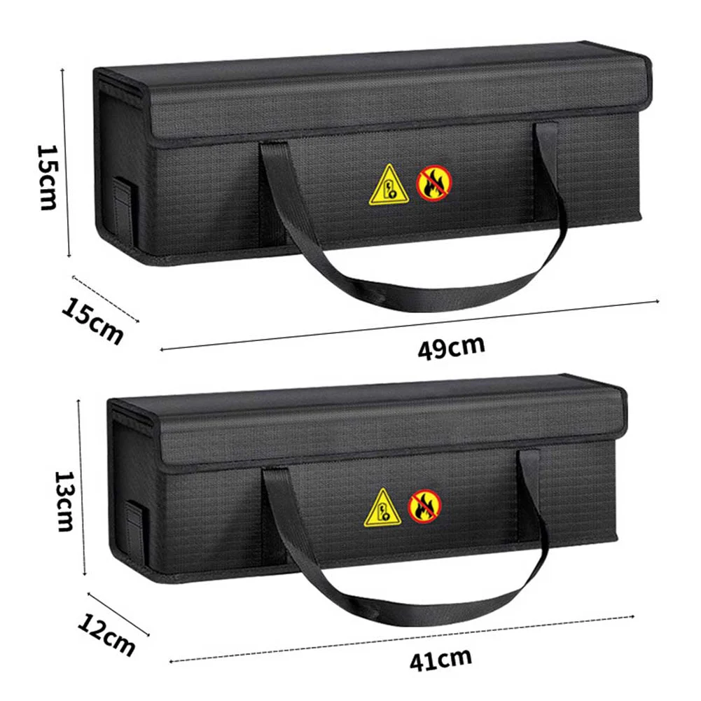 Bolsa de almacenamiento ignífuga para batería de bicicleta eléctrica, bolsa de seguridad Lipo a prueba de explosiones, funda portátil resistente al fuego, accesorios para bicicleta eléctrica