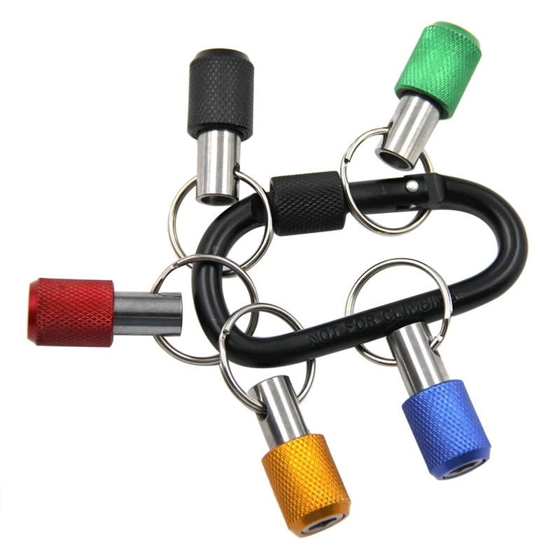 Barra extensión 5x1/4 pulgadas, vástago hexagonal liberación rápida, soporte para puntas destornillador, llavero,