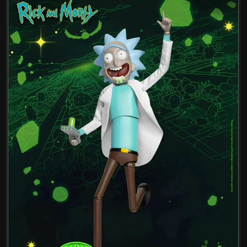 Figura de Acción de Rick y Morty de Beast Kingdom, 20cm/15.5cm, Modelo de Anime, Decoración Coleccionable, Adorno de Escritorio, Regalo Sorpresa