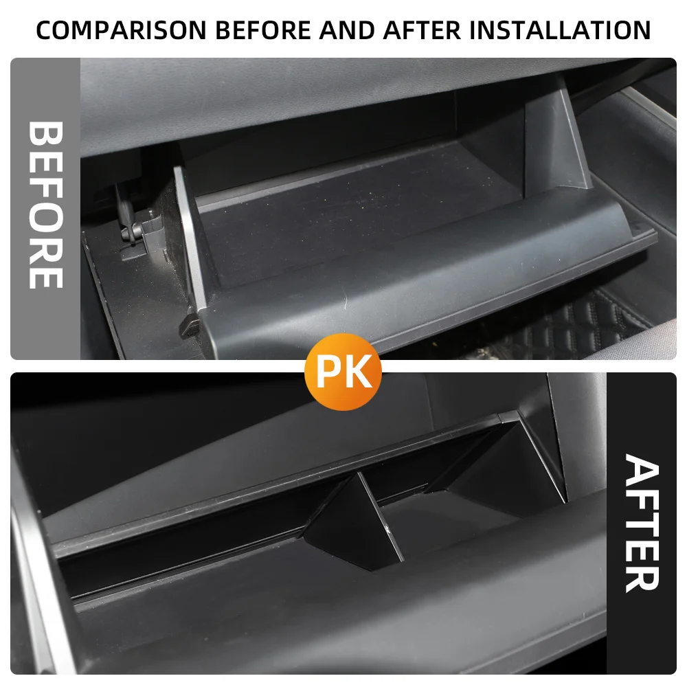 Cremalheira de ripa co-piloto do carro, divisória de prateleira, divisor de luvas, Toyota Corolla E210, 2019, 2020, 2021, 2022, 2023 Híbrido