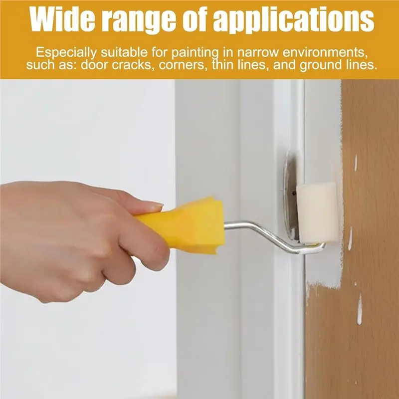 【توفر الآن】فرشاة طلاء أسطوانية صغيرة جدًا من الصوف مقاس 1 بوصة، أسطوانة طلاء صغيرة + بكرتين، أداة فرش دهانات صغيرة لتقليم اللمس