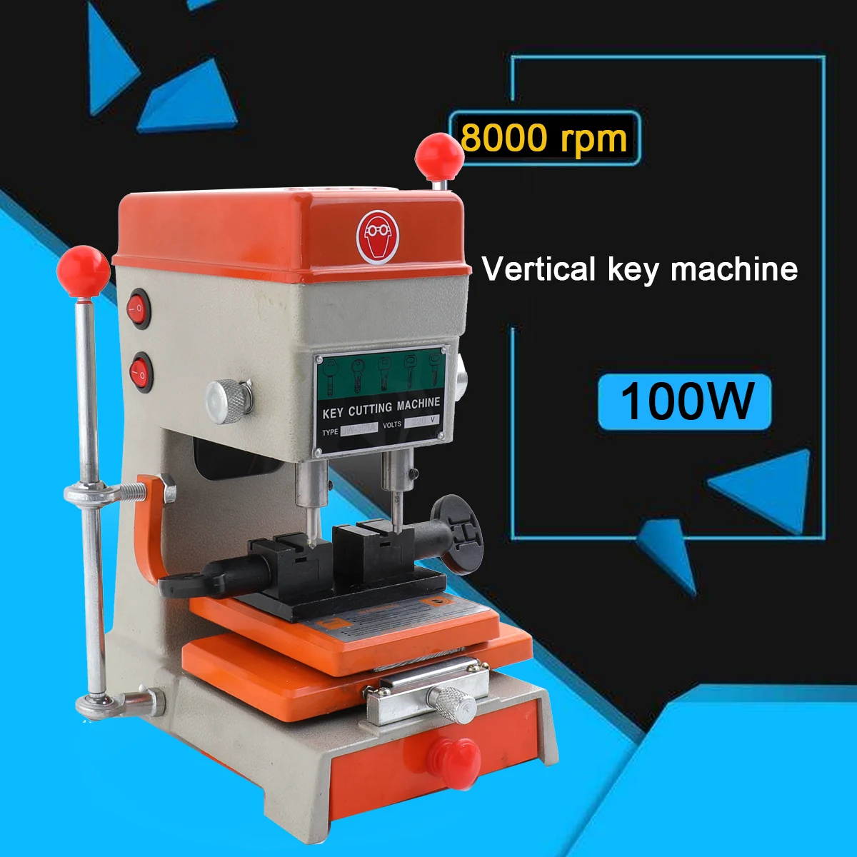 Machine de découpe de clés verticale 220V, pour dupliquer des clés de sécurité, outils de serrurier, jeu de sélection de verrouillage