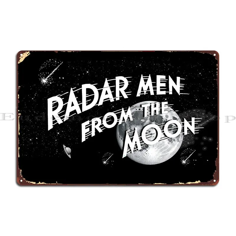 Radar Men From The Moon-Póster de placa de Metal de los años 50, Pub Club, personajes personalizados, placas de fiesta, cartel de estaño