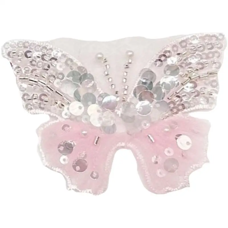 39BD Sequined Butterfly Applique Color Diy Crafts for Jeans Hat Scarf Curtain