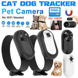 HD 1080P Wireless Collar Camera No WiFi Needed Dog Cat Pet Camera Collar Mini Body Cam Video Records For Cats Dogs Birthday Gift