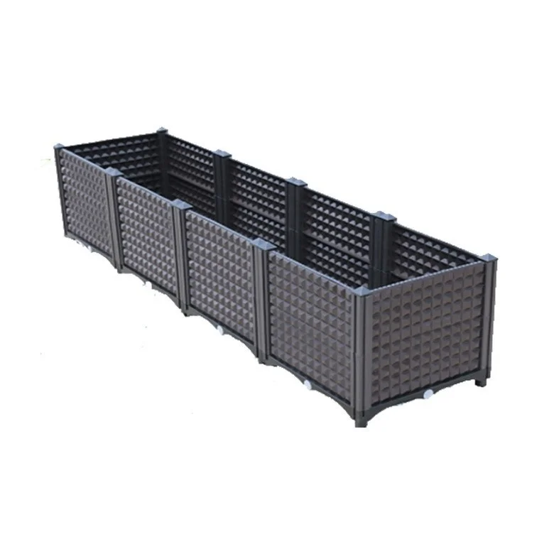 Balcony household vegetable growing box vegetable growing pot rectangular large flowerpot accessories new three-dimensional