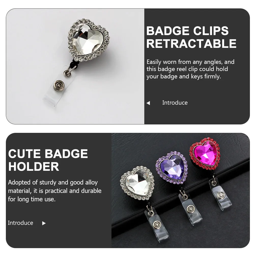 Retractable Badge Holder Reel with Secure Clip – Alloy Material for Nurse, Security, Employee, Wallet, Belt, Backpack