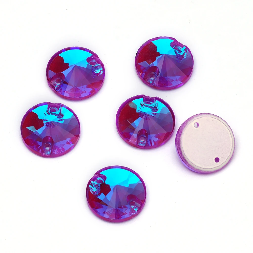 PUBRILEX Elektrisches Violett DeLite Diamantglas Aufnähbare Strasssteine Flache Rückseite Dekorative Kristalle DIY Nähhandwerk Strass Edelsteine – Detail 1