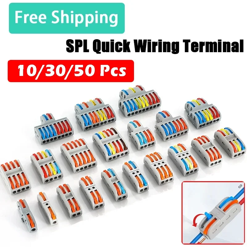 1 In Multiple Out Quick Wiring Connector Universal Splitter Wiring Cable Push In Terminal Block Universal Fast Wiring SPL 222 23