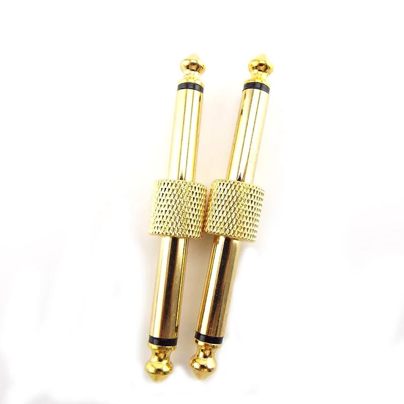 6.35mm Mono Jack Audio Adapter Connector Guitar Effect Pedals Instrument Convert Metal Solder Plug Patch Adaptor